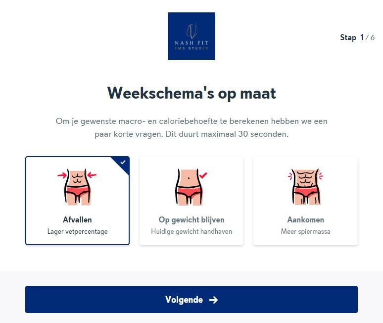 afvallen voedingschema